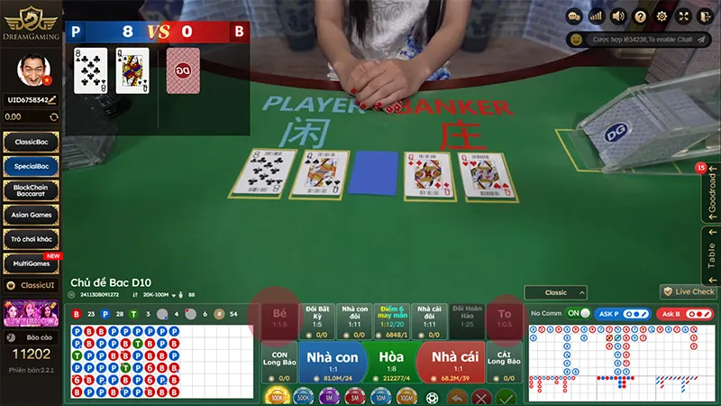 Cửa cược Tài và Xỉu trong Baccarat tài xỉu mang đến nhiều lựa chọn thú vị